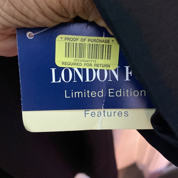 London Fog Black Trench Coat Stella removable lining Limited Edition Size 8 - Picture 13 of 13